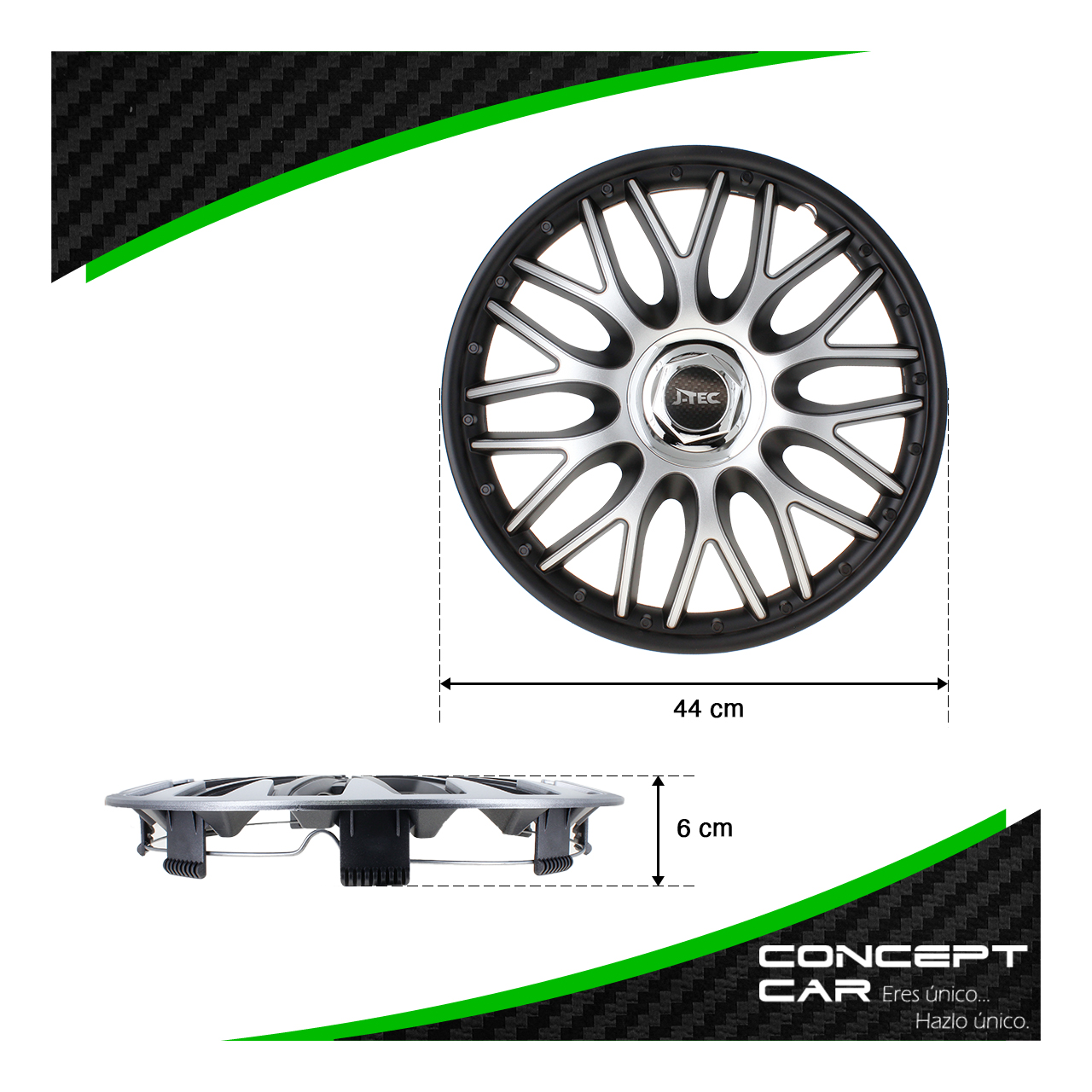 Juego 4 Tapones Rin Calidad Premium Orden Plata Rin 16