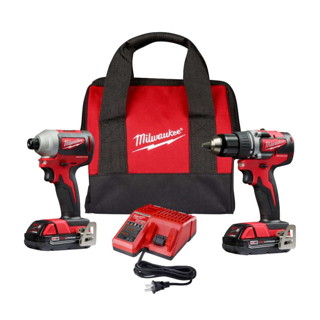 Milwaukee 2892-22CT M18 - Kit de 2 Herramientas Compacto sin Escobillas y Destornillador de Impacto