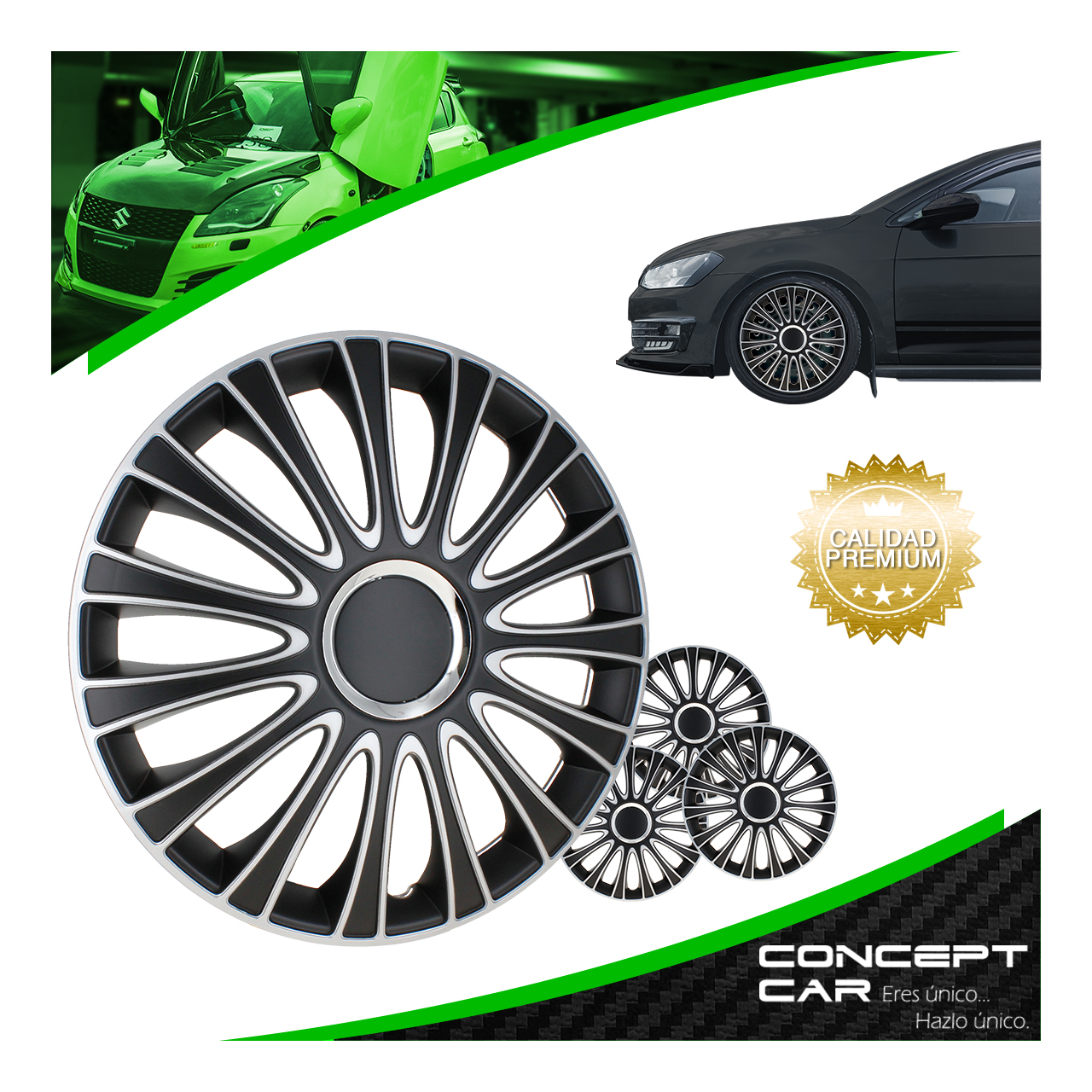 Juego 4 Tapones Rin Calidad Premium Lemans Pro Rin 17