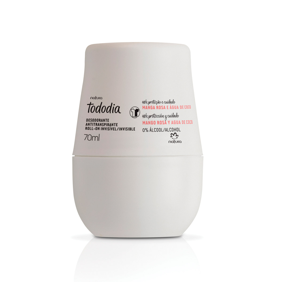 Desodorante Antitranspirante Roll-on Mango Rosa y Agua de Coco Tododia Natura 70ml