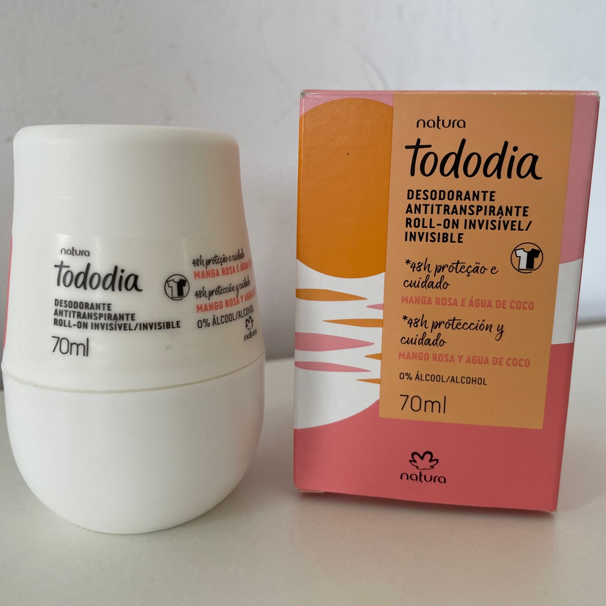 Desodorante Antitranspirante Roll-on Mango Rosa y Agua de Coco Tododia Natura 70ml