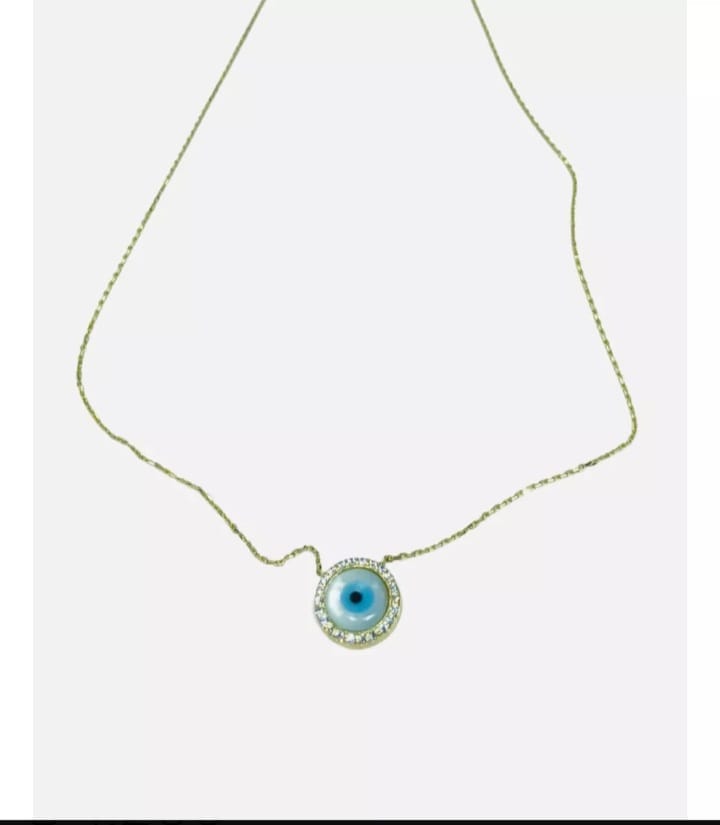 Gargantilla Ojo Turco Oro 10k + Obsequio