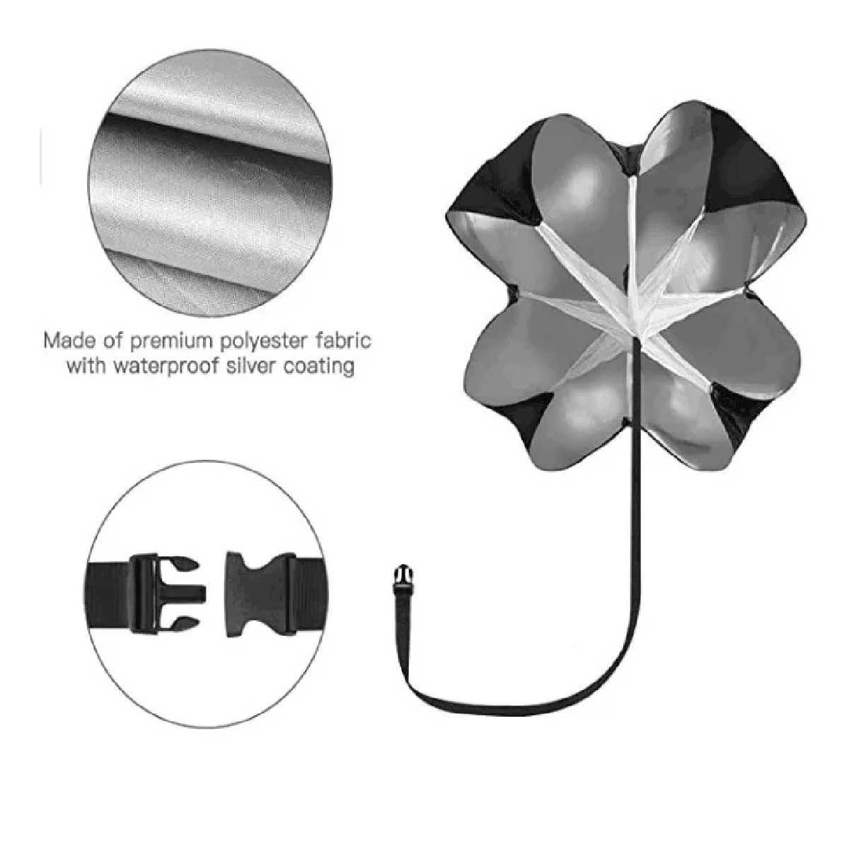 Paracaídas De Resistencia Entrenamiento Atletas Velocidad