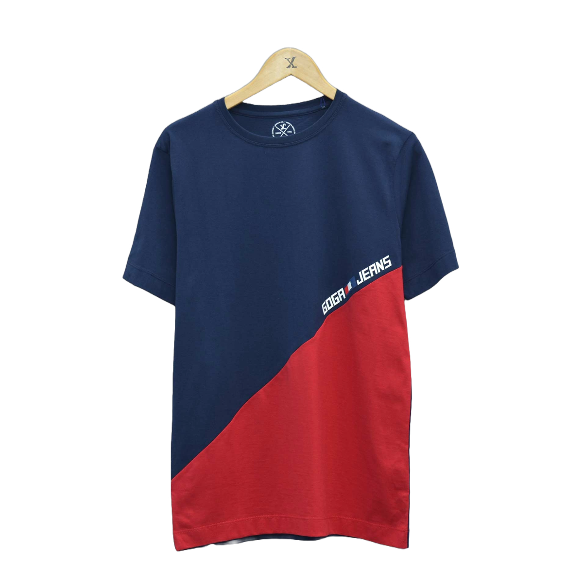 Playera para hombre bicolor en algodón goga