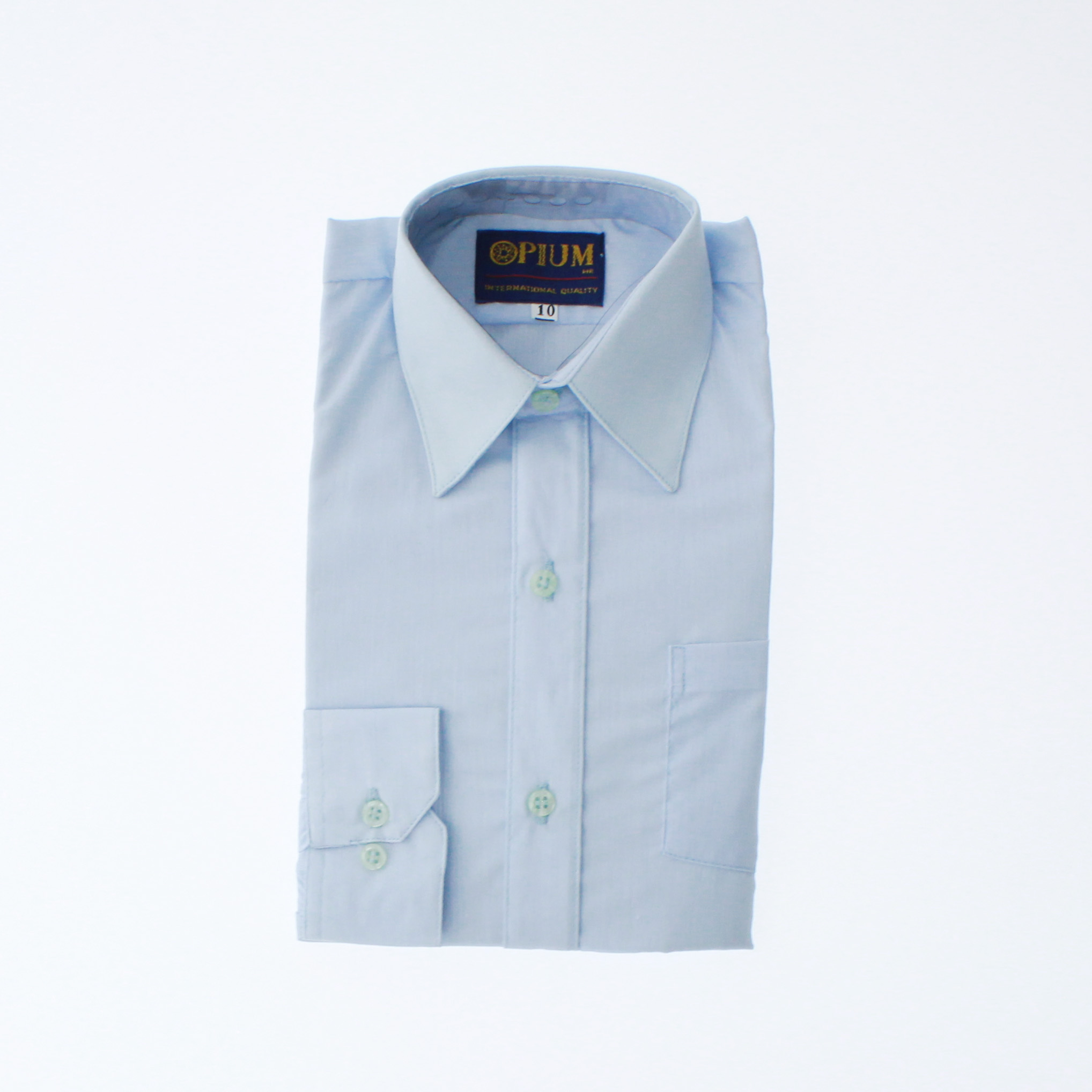 Camisa para Niño Color Azul Cielo Manga Larga 3541 2 A 18 Años.