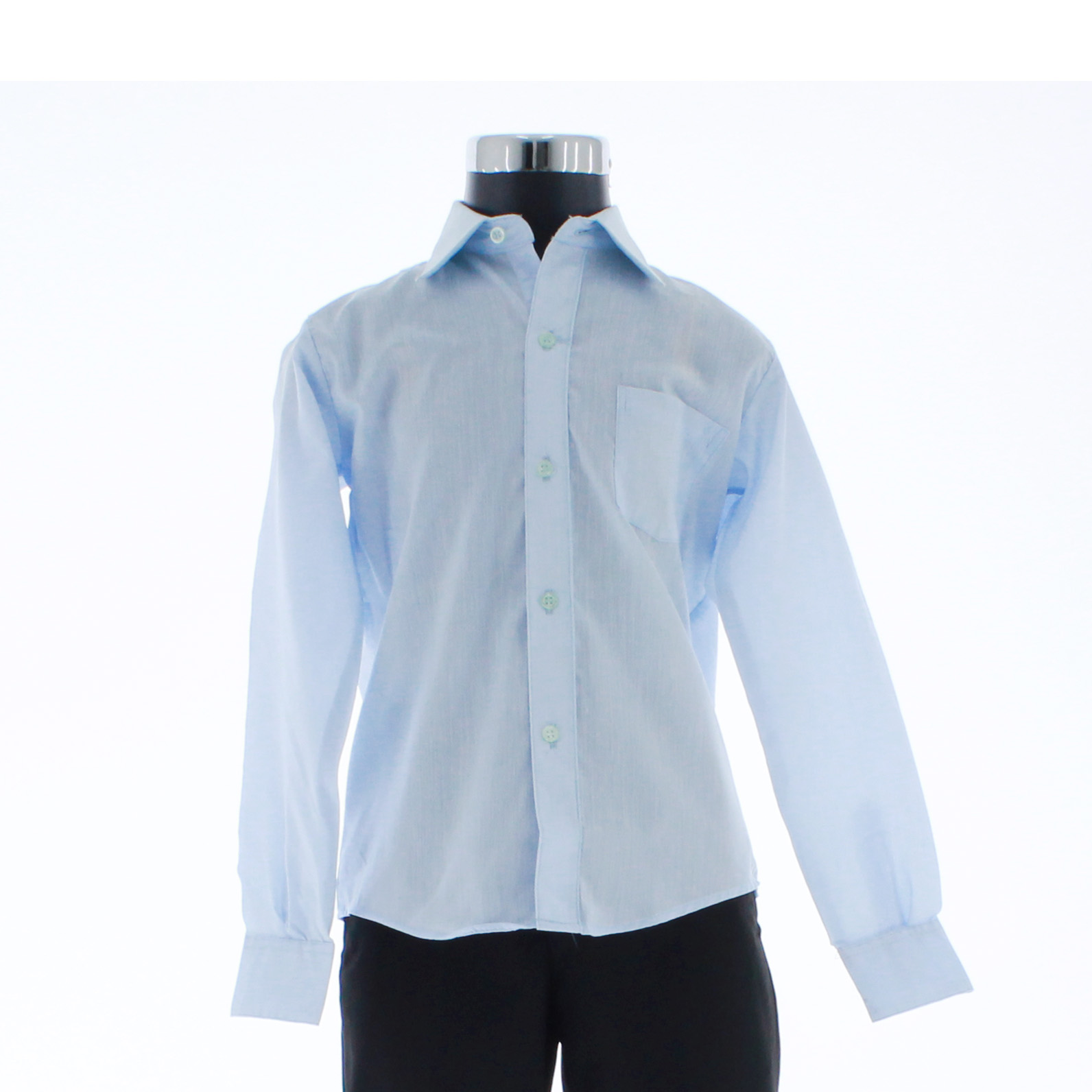 Camisa para Niño Color Azul Cielo Manga Larga 3541 2 A 18 Años.