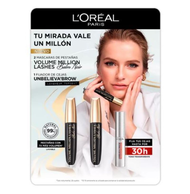 Mascara de Pestañas L'Oreal 680793 2 pzas Gel Fijador Cejas
