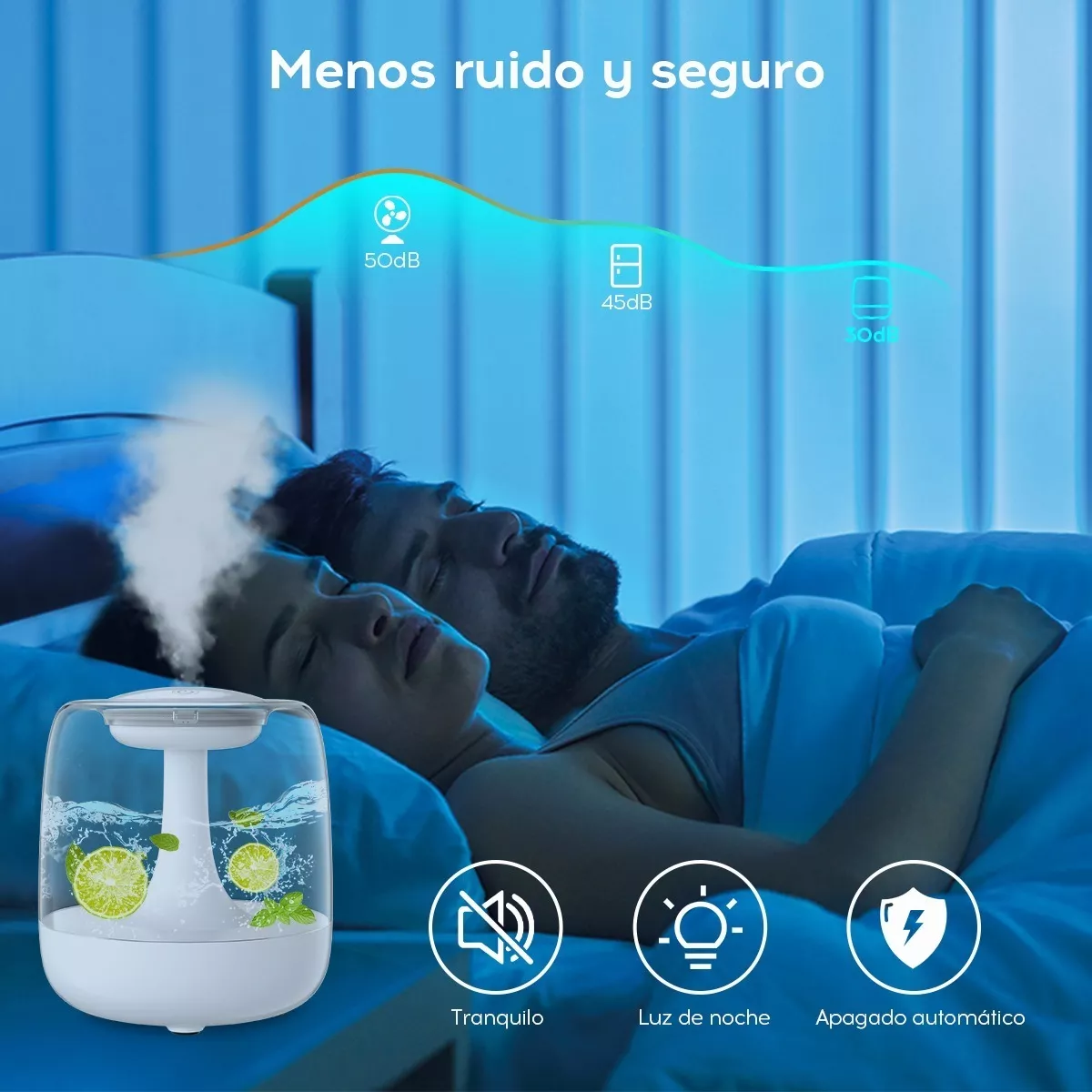 Difusor Humidificador Aromaterapia Mini Ultrasonico Con Luz