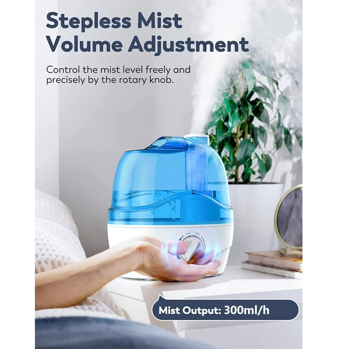 Humidificador Ultrasónica Bebé Niebla Fría Rotación360 2.5l