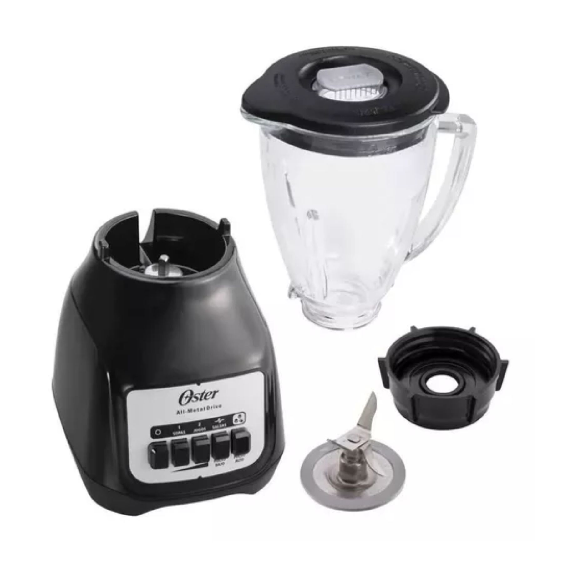 Licuadora Oster 4 Velocidades Vaso de Vidrio BLSTKAG-BPB - Negra
