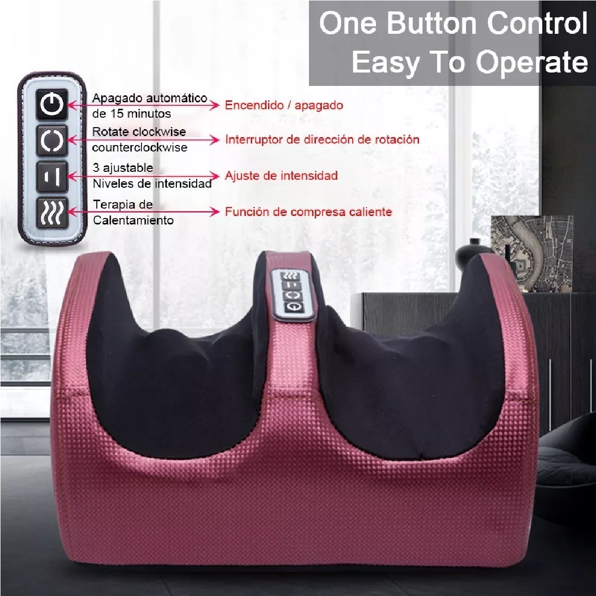 Masajeador De Pies Electrico Portatil Calor Terapia