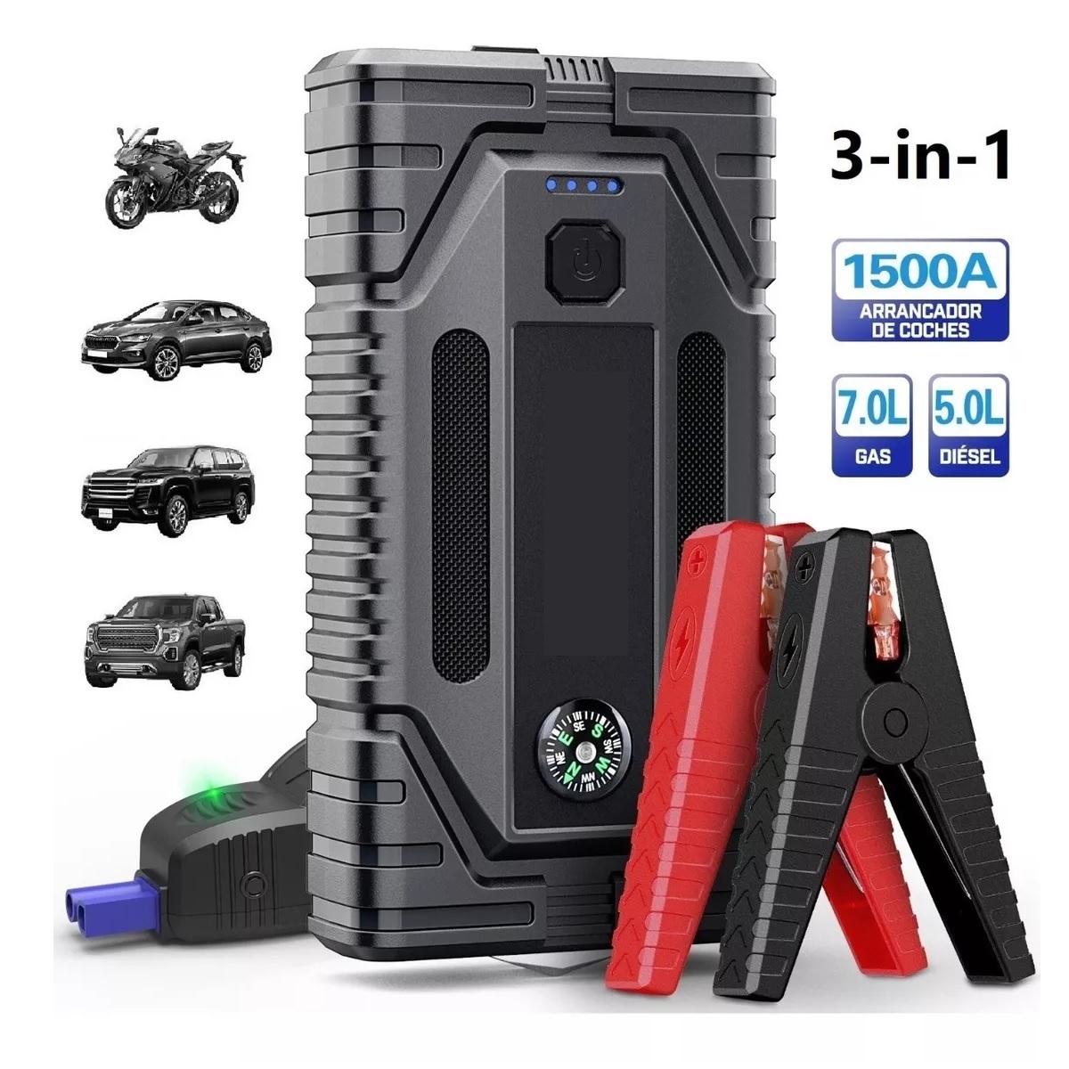 Arrancador De Batería De Auto Portátil Para 8 Cilindros