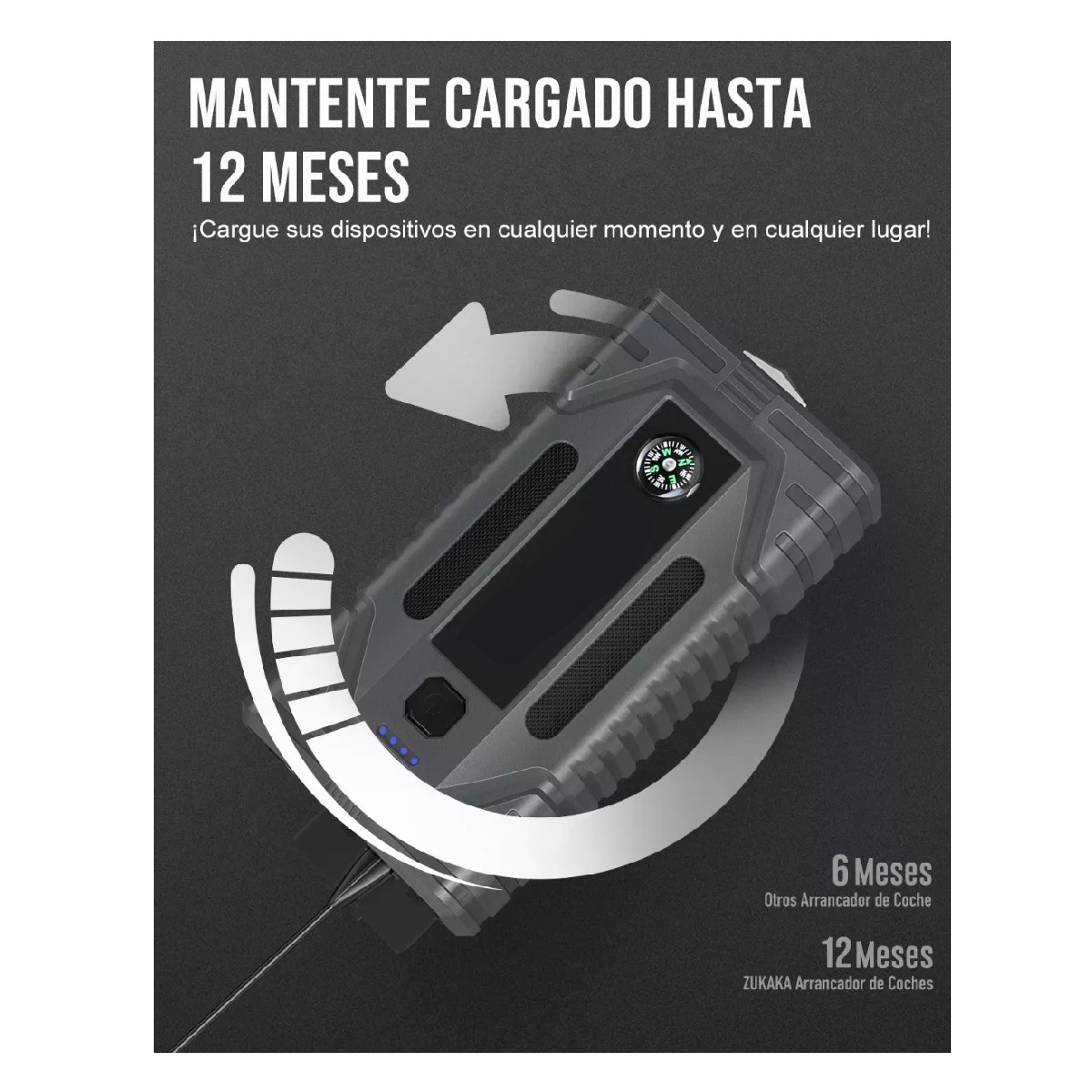 Arrancador De Batería De Auto Portátil Para 8 Cilindros