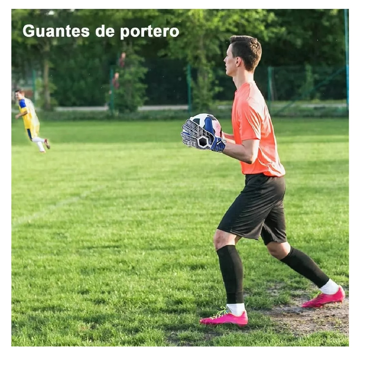Guantes De Portero De Fútbol Para Niños Y Jóvenes Azul Talla 6