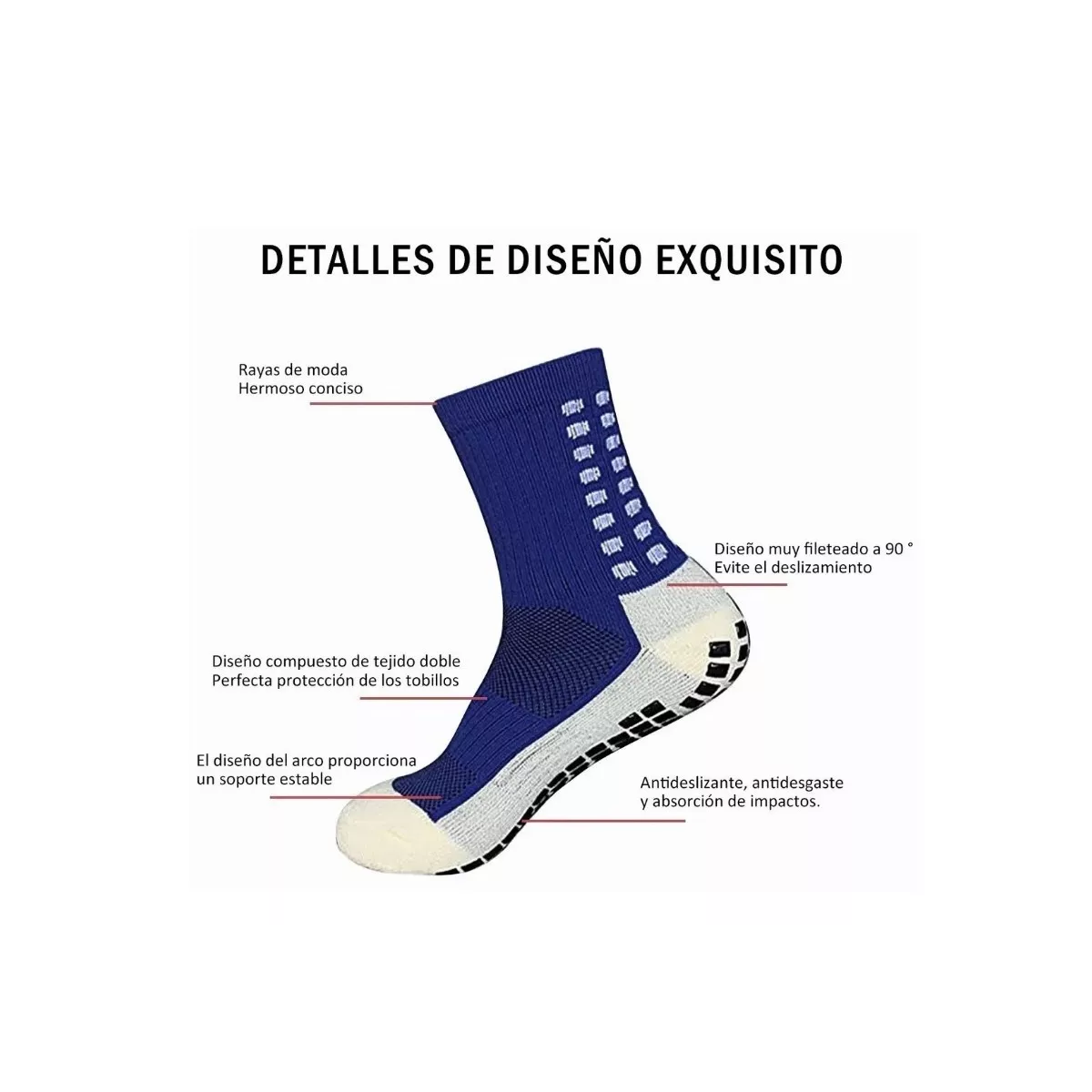 Juego Calcetines Antideslizantes 3 Pares En 3 Colores