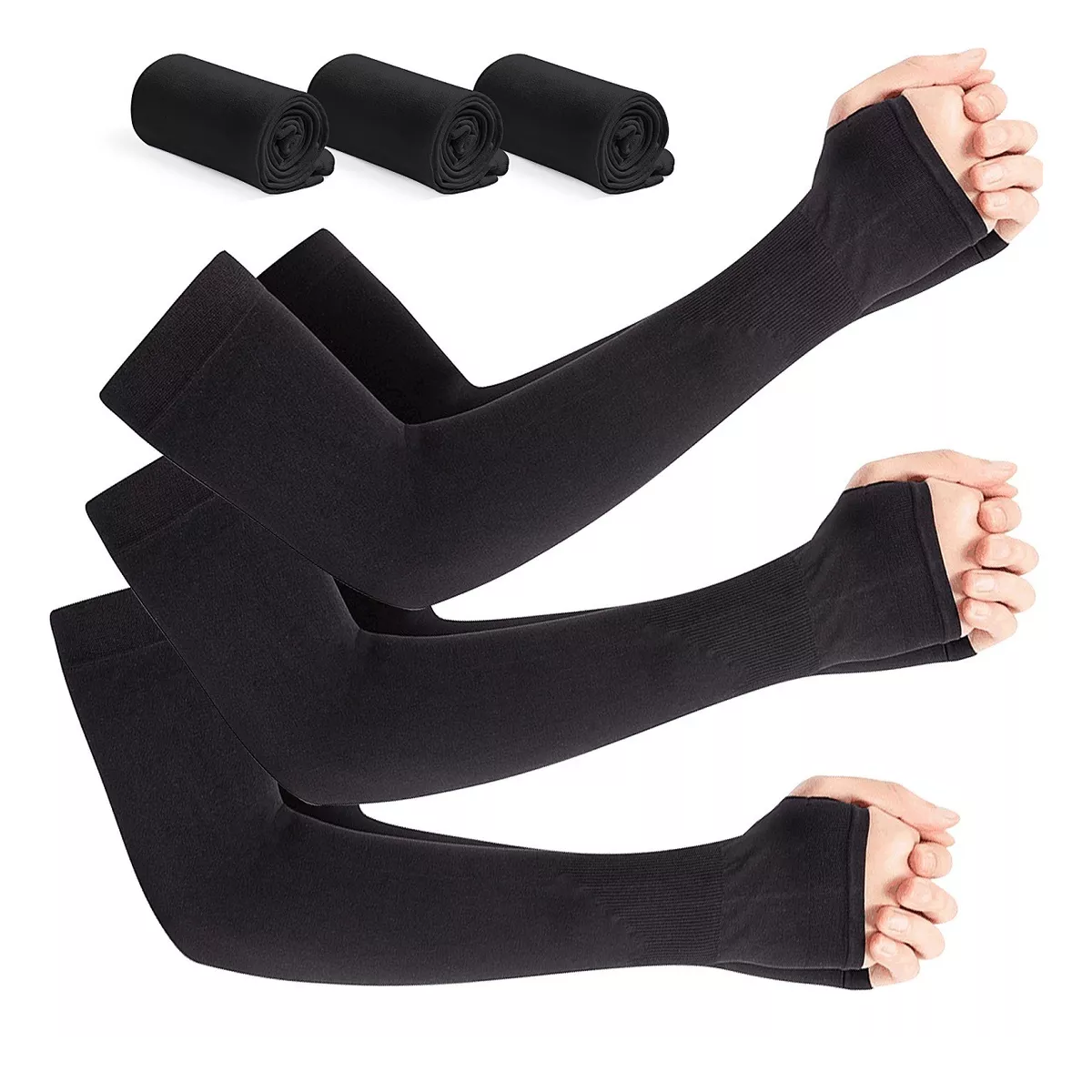 Set Mangas Protectoras Para Brazos Protección Solar Uv,3 Pares