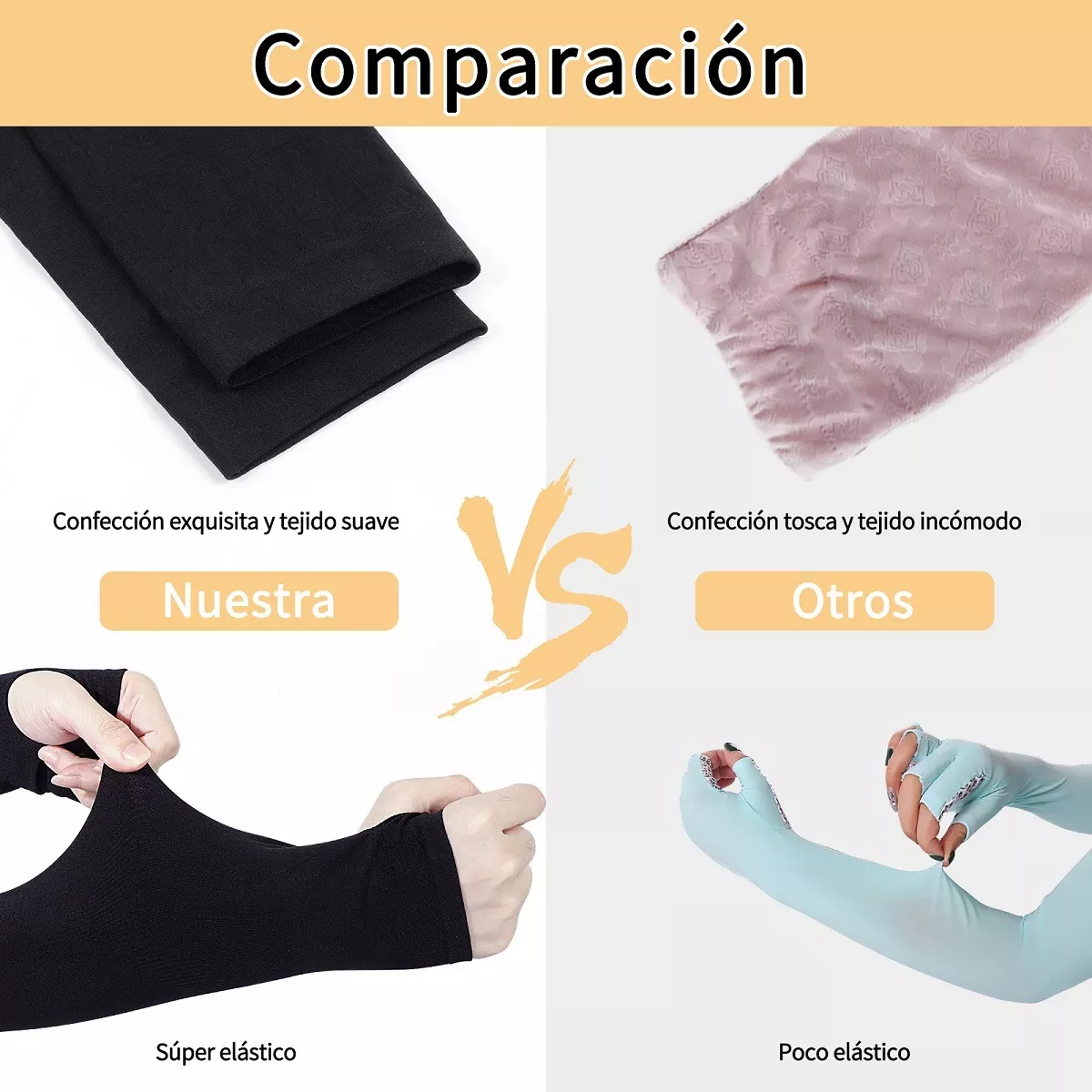 Set Mangas Protectoras Para Brazos Protección Solar Uv,3 Pares