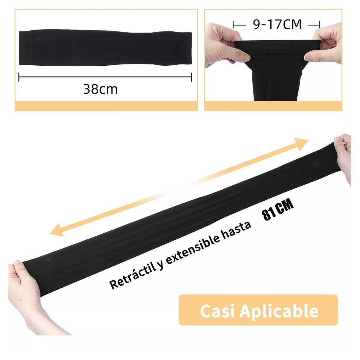 Set Mangas Protectoras Para Brazos Protección Solar Uv,3 Pares