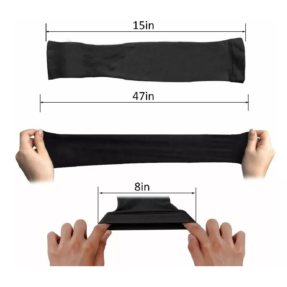 Set Mangas Protectoras Protección Solar Uv 3 Pares Blanco/Negro/Gris