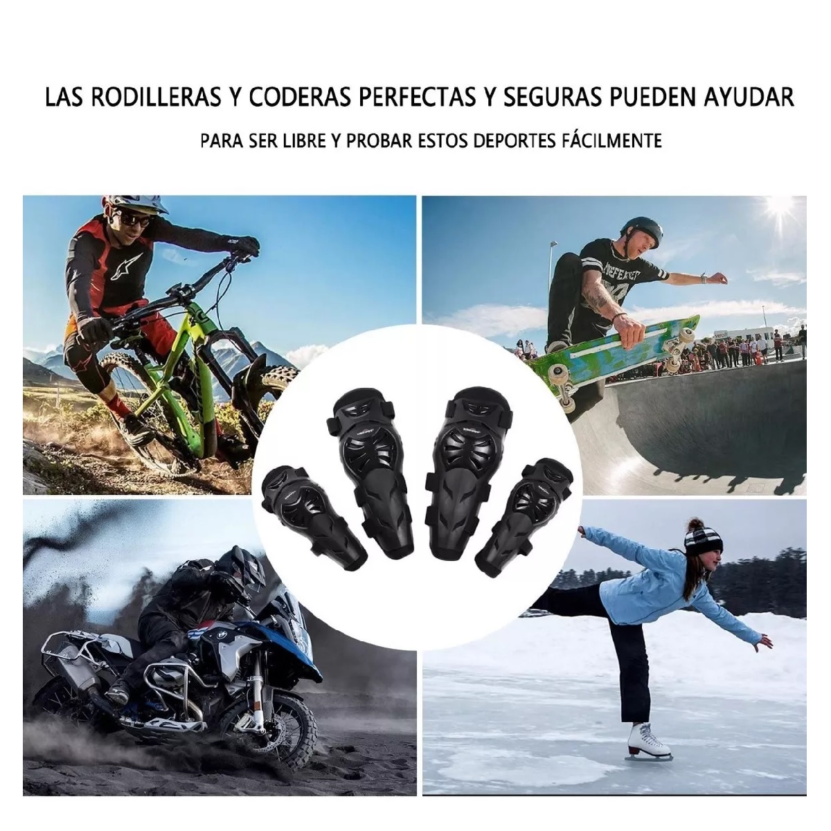 Set Rodilleras Y Coderas 2 En 1 Para Protección, 4 Piezas