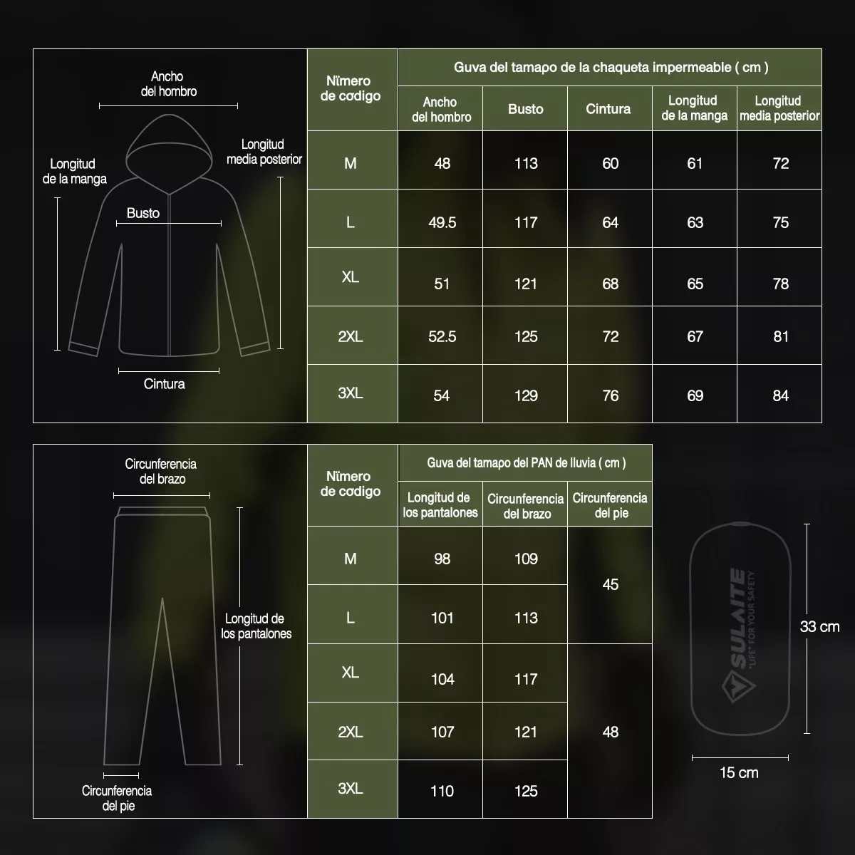 Impermeable Motociclista Reflejante Con Capucha L Verde