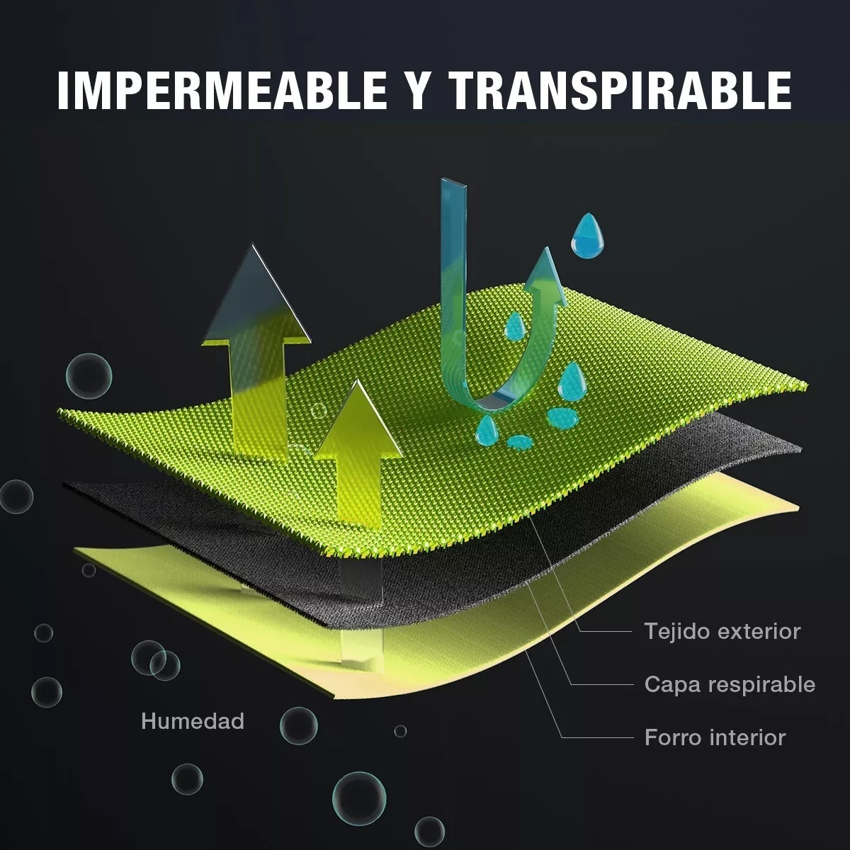 Impermeable Motociclista Reflejante Con Capucha L Verde