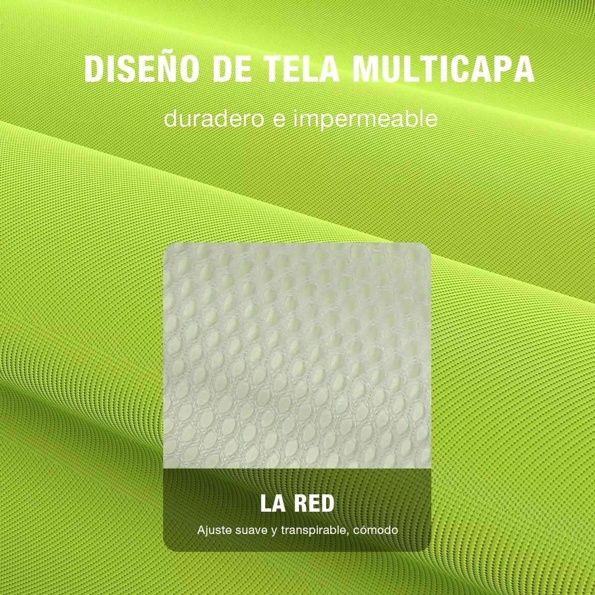 Impermeable Motociclista Reflejante Con Capucha L Verde