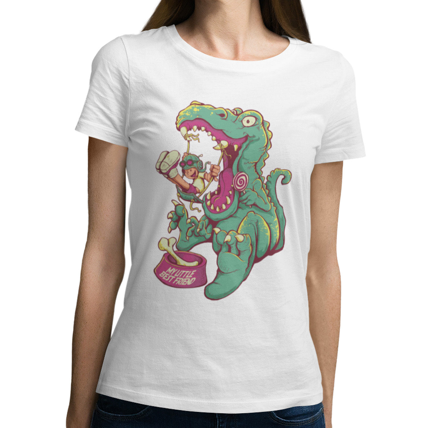 Playera Caballero y Dama Dinosaurio My little best friend Dinosaurios