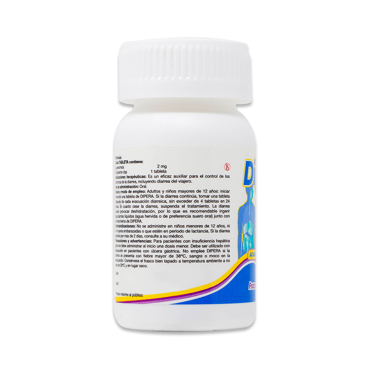 DIPERA LOPERAMIDA, FRASCO CON 20 TABLETAS DE 2 MG, VICTORY