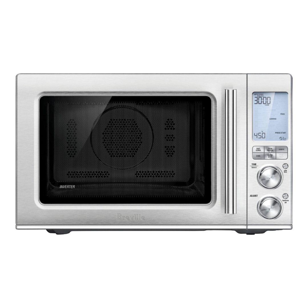Breville Combi Wave BMO870BSS1BUC1 - Microondas, freidora de aire y horno tostador 3 en 1, acero inoxidable cepillado.