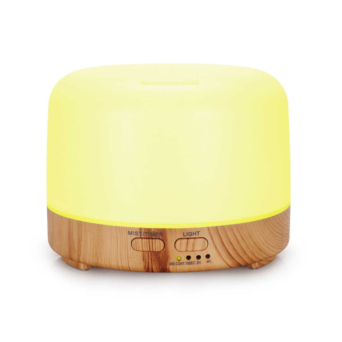 Difusor De Aroma Con Control Diseño Madera Café Blanco 300ml