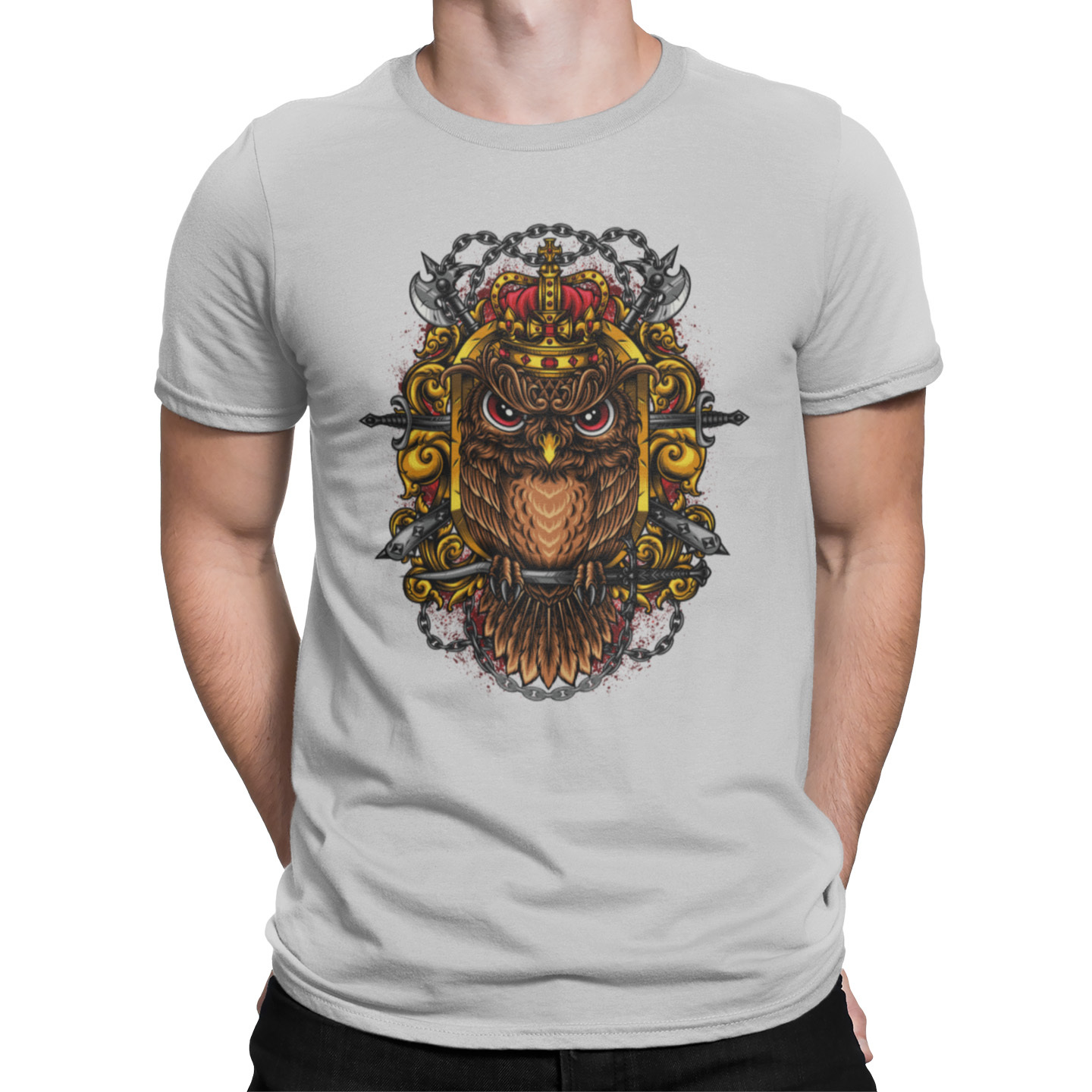 Playera Caballero y Dama Escudo de Búho con Corona