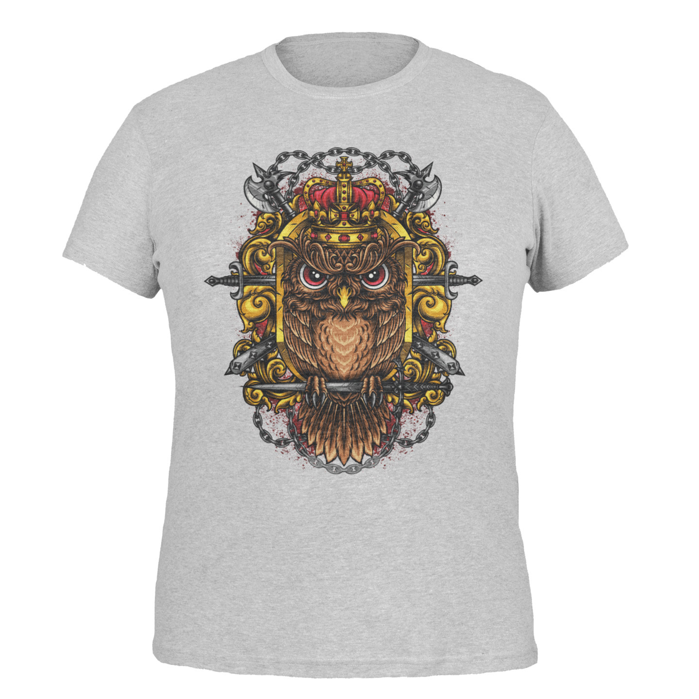 Playera Caballero y Dama Escudo de Búho con Corona