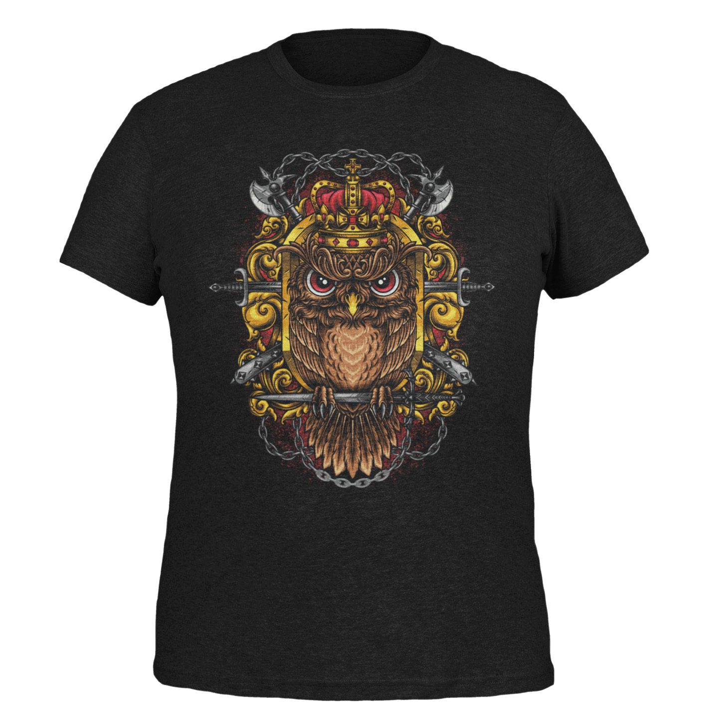 Playera Caballero y Dama Escudo de Búho con Corona