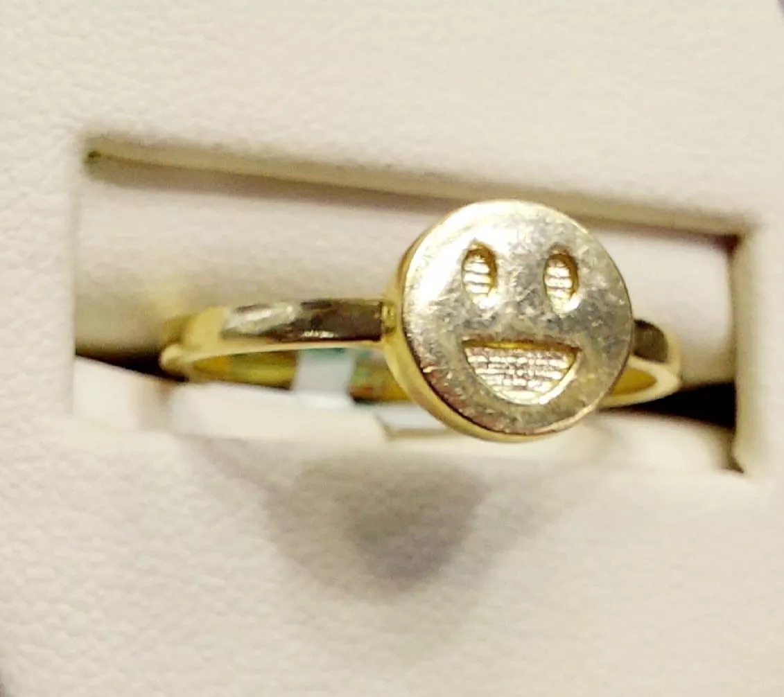 Anillo Carita Feliz Oro 10 K. + Obsequio