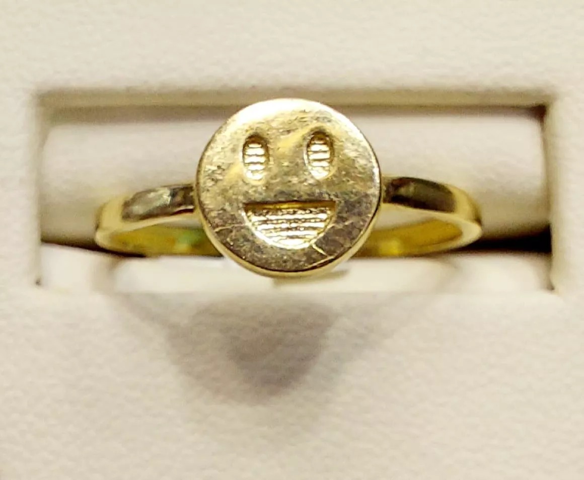 Anillo Carita Feliz Oro 10 K. + Obsequio