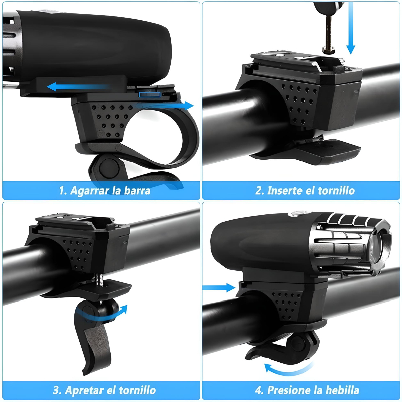 Luces Delanteras Y Traseras De Bicicleta, Linterna Ipx5 Impermeable.