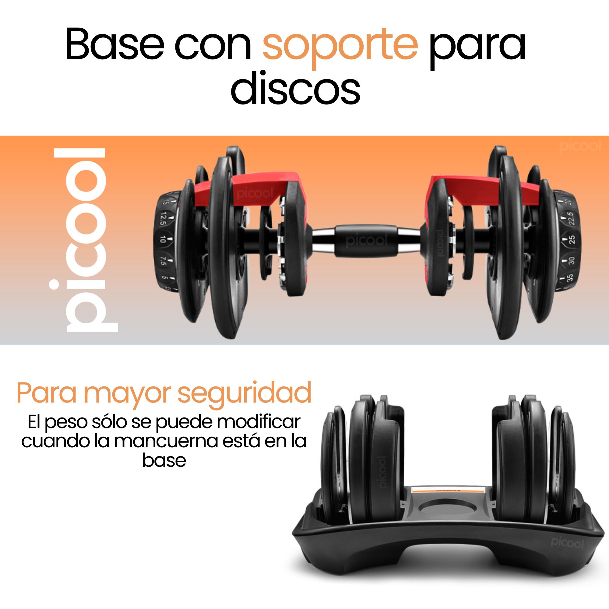 Mancuerna Ajustable Tipo Bowflex De 5 A 52.5 Lb 24 Kg 10 Pz