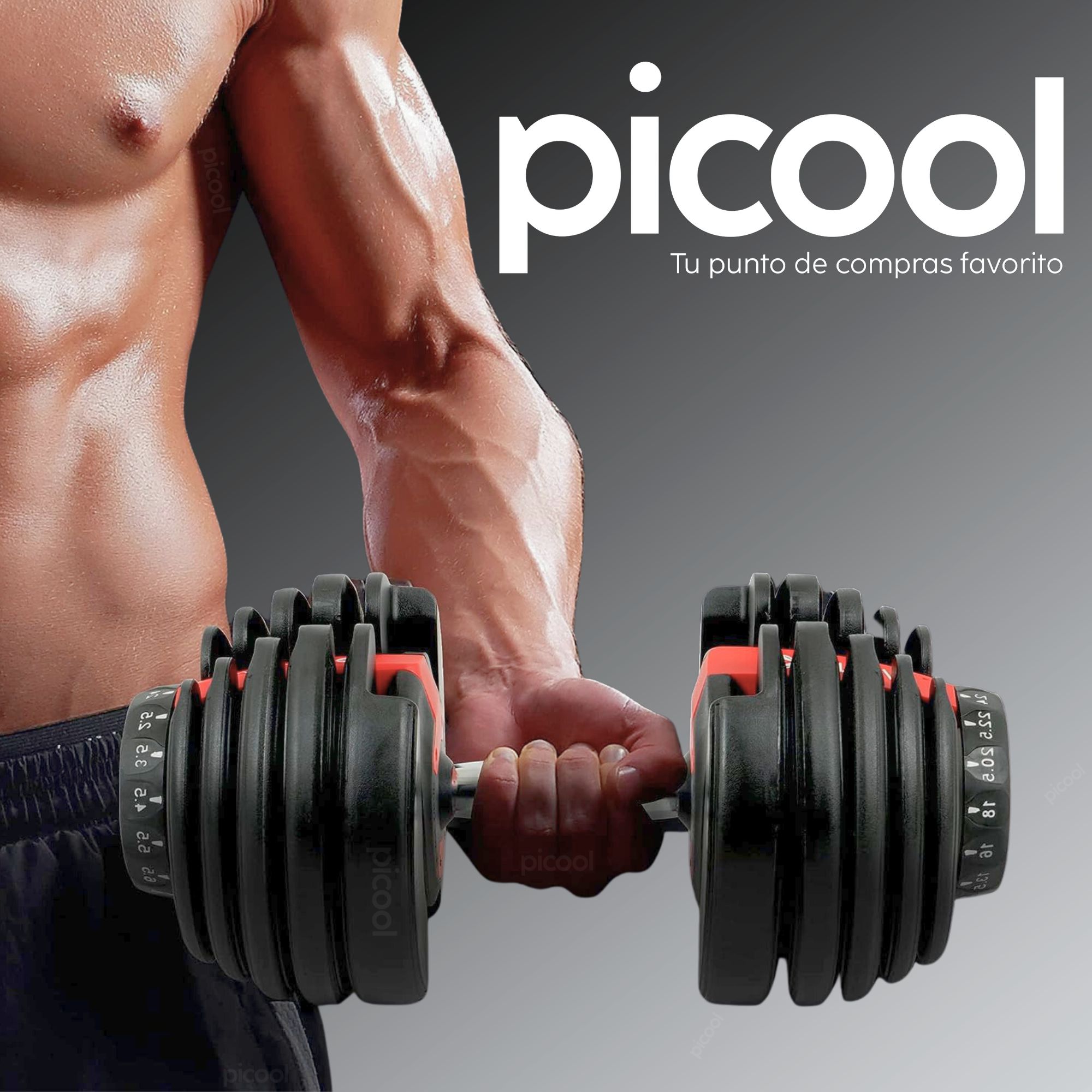 Mancuerna Ajustable Tipo Bowflex De 5 A 52.5 Lb 24 Kg 10 Pz