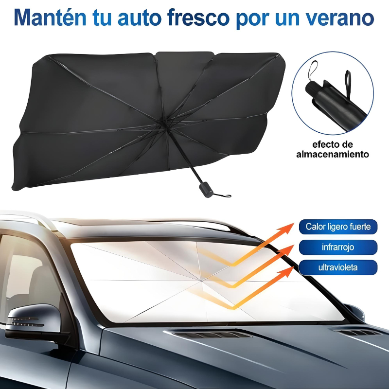 Coche Parasol Parabrisas Retráctil Protección Cubre Para Sol