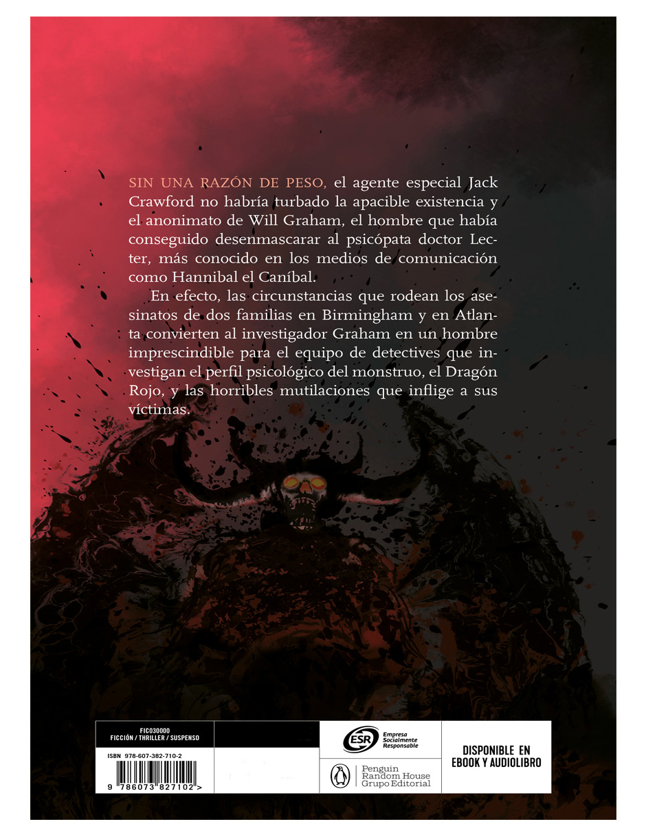 Libro El dragón rojo Autor Thomas Harris Editorial De Bolsillo