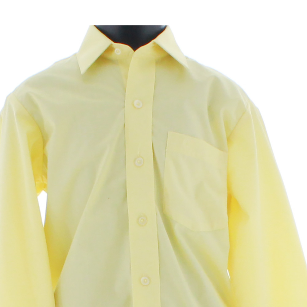 Camisa De Vestir Niño Color Amarillo Claro Manga Larga 3547 2 A 18 Años.