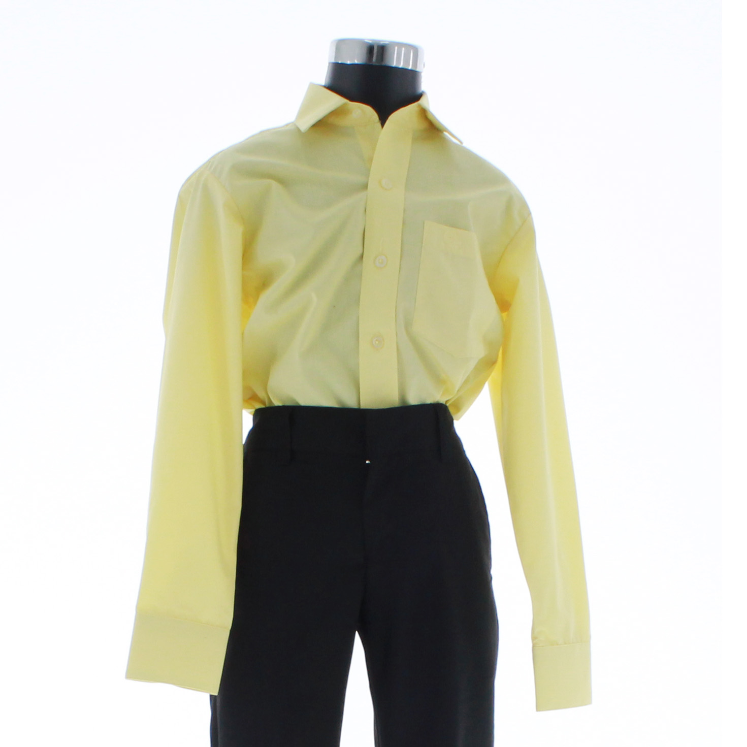 Camisa De Vestir Niño Color Amarillo Claro Manga Larga 3547 2 A 18 Años.