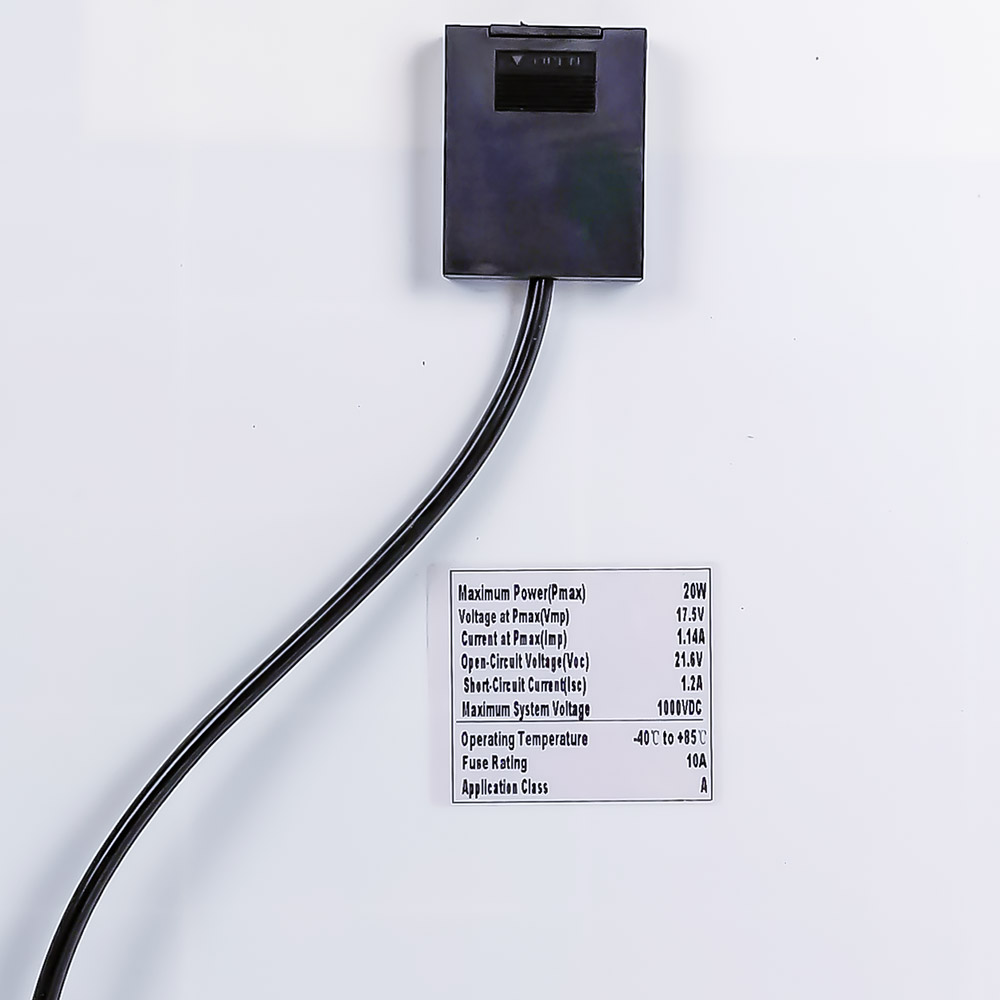 Panel Solar de 20 Watts Celda Monocristalina Fabricada en Silicio Puro con Estructura de Alumino Master MP-CELDA20W