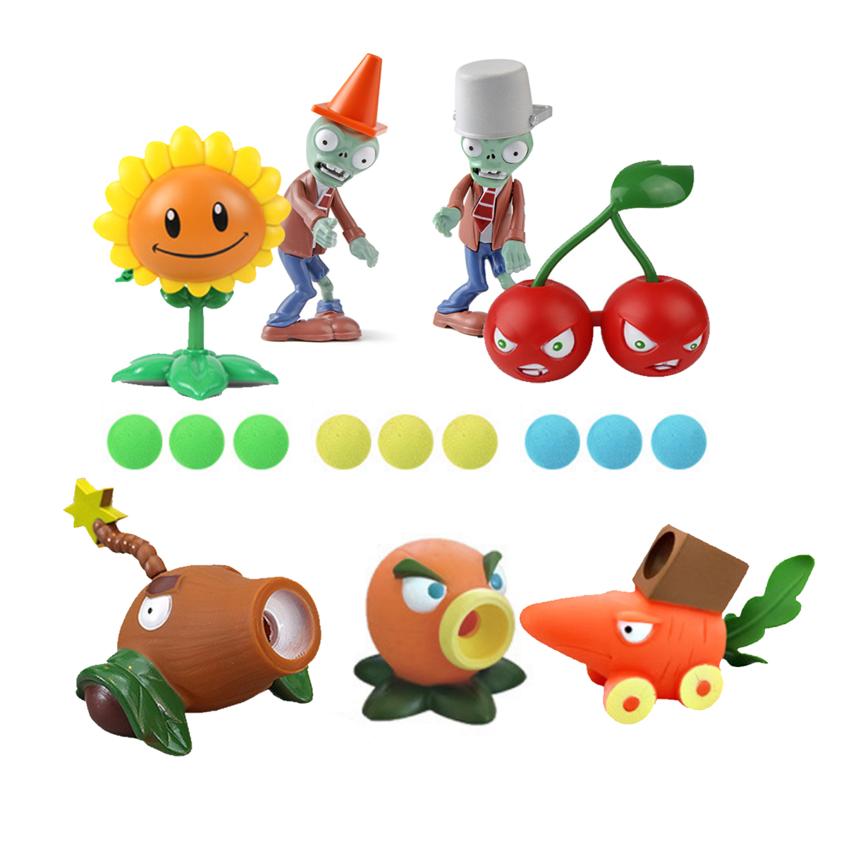 Juego Plantas Vs Zombies Colecciónables Juguete Niños