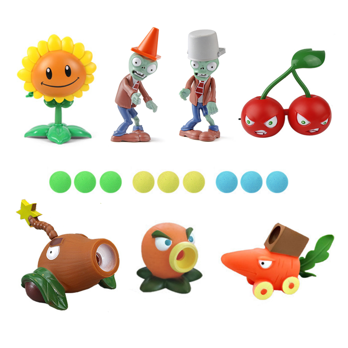 Juego Plantas Vs Zombies Colecciónables Juguete Niños