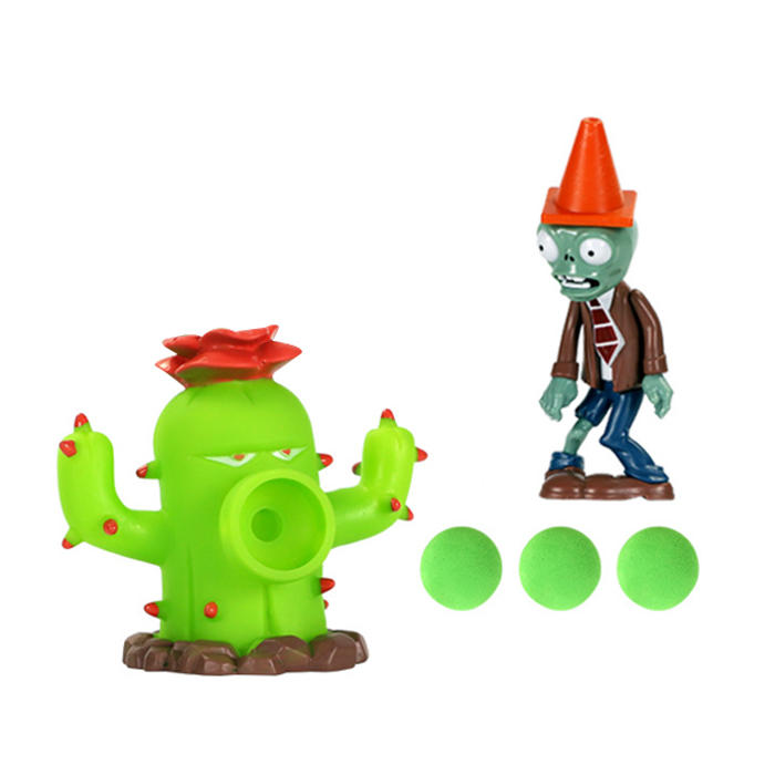 Juego Plantas Vs Zombies Colección Muñecos Cactus Zombies