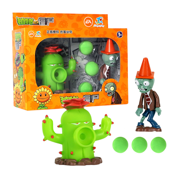 Juego Plantas Vs Zombies Colección Muñecos Cactus Zombies