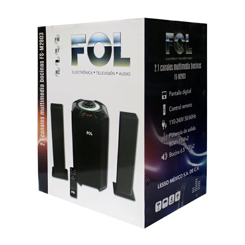 FOL Torre de Sonido con Subwoofer Mod. FS-2903.