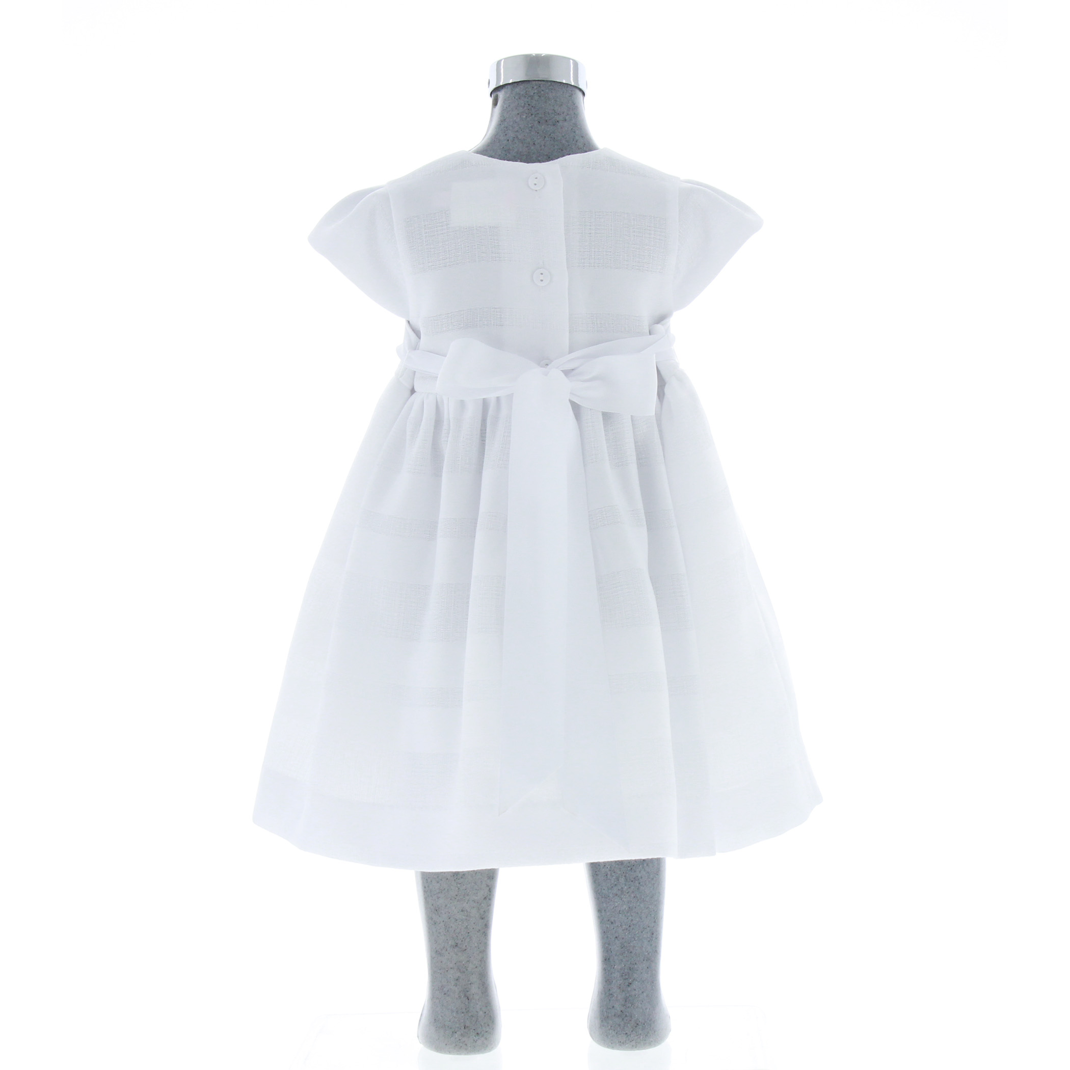 Vestido Para Niña Bebe Blanco Bautizo o Ceremonia 3548 1 a 4 Años.